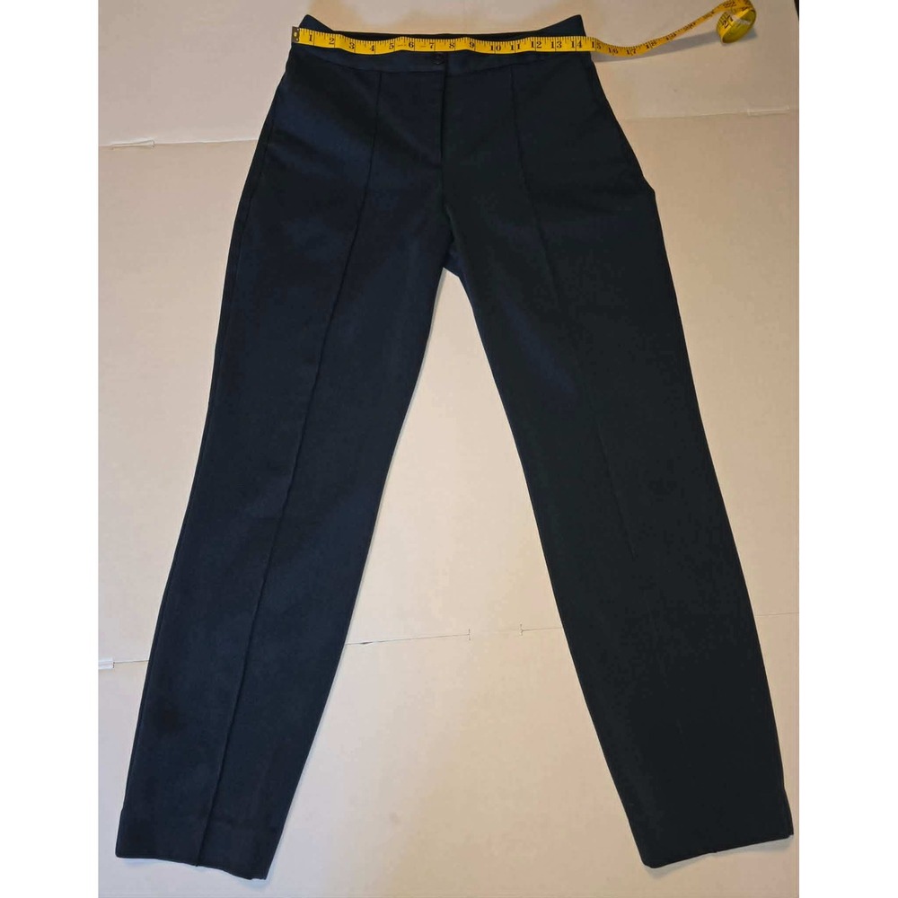 Express Womens Navy Blue High Rise Ankle Stretch Pants Front Seam Size 6R
